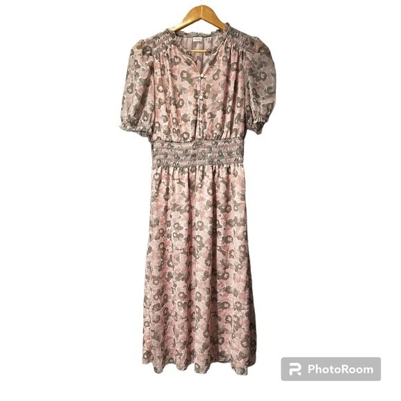 Wildred Aritzia Pink Daughter Midi Dress size Medium‎ - Picture 1 of 4